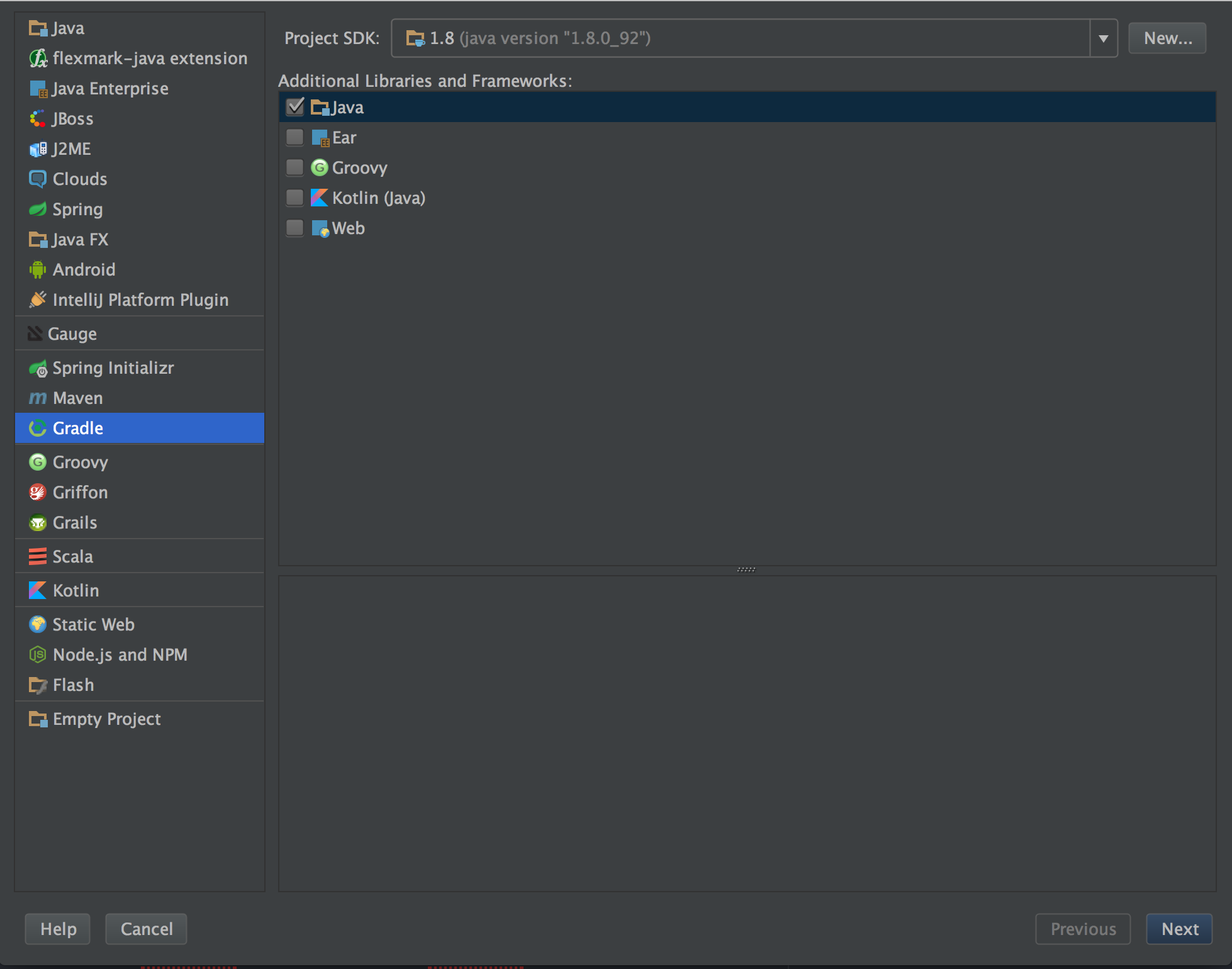 Gradle project setup